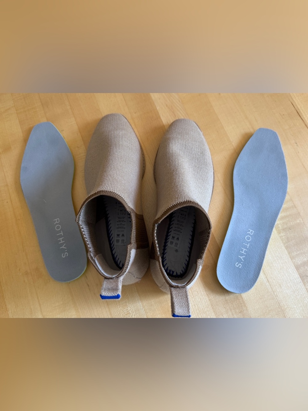 Rothy's Camel Merino Wool Chelsea Boots Size 7.5 Tan *EUC* - Picture 9 of 11